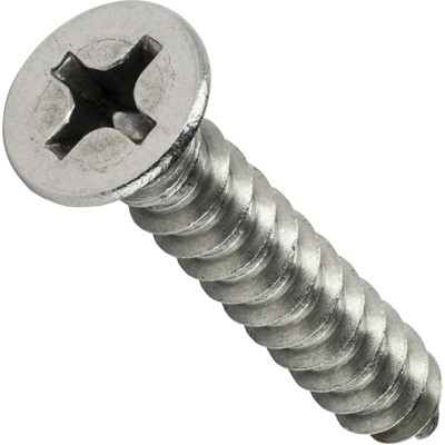 "#0 x 5/16"" Phillips Flat Head Sheet Metal Screws Stainless Steel 18-8 Qty 50"