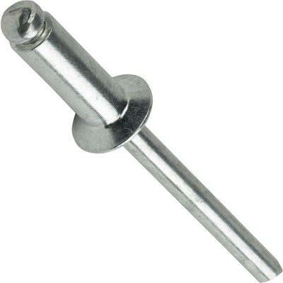 "1/8"" x 3/8"" Flat Countersunk Head Pop Rivets Aluminum  4-6 Qty 100"