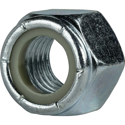 #10-24 Nylon Insert Hex Lock Nuts Grade 2 Zinc Plated Steel Qty 100