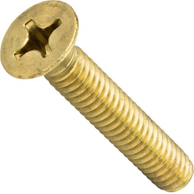 "8-32 x 1-1/4"" Phillips Flat Head Machine Screws Solid Brass Qty 50"